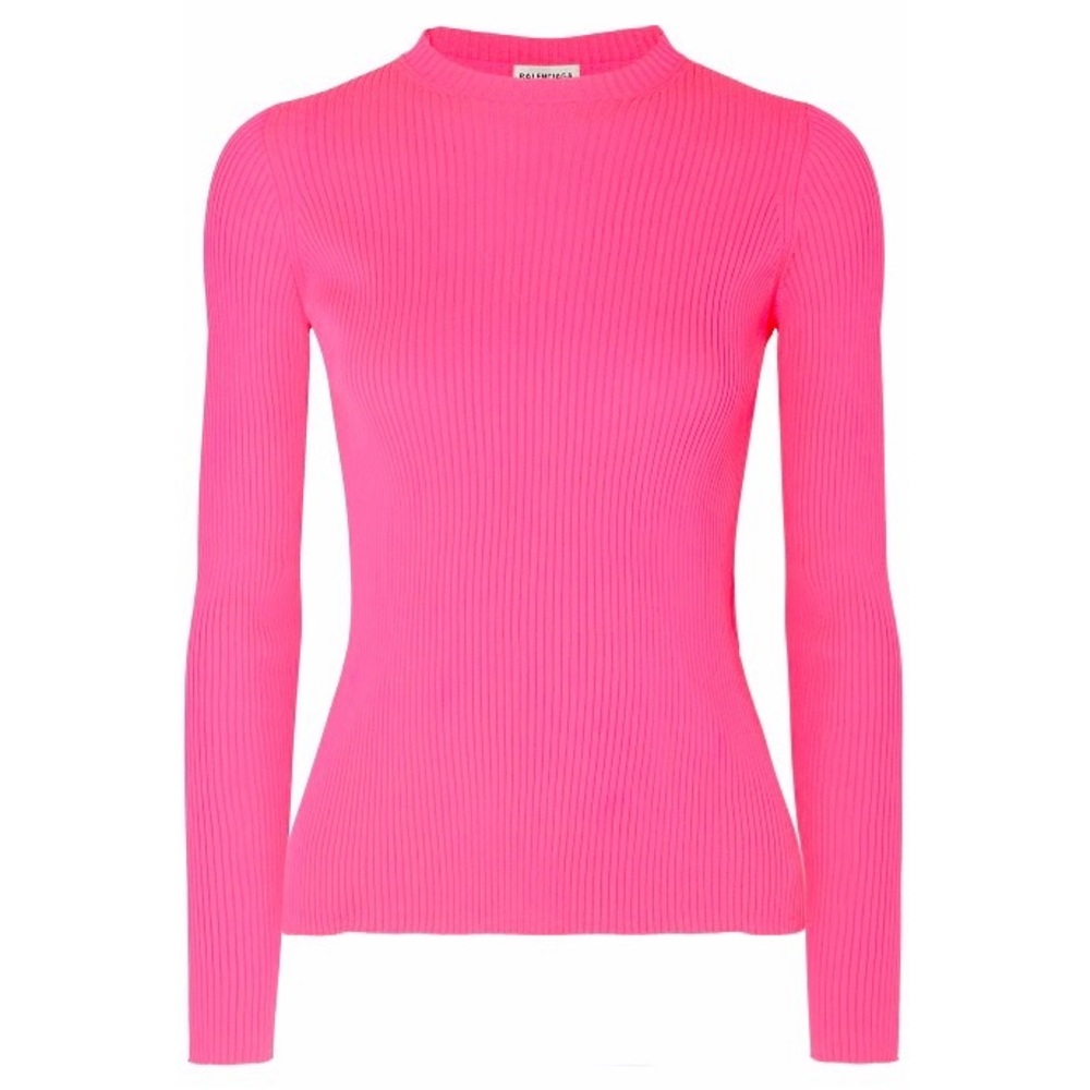 Balenciaga Neon Ribbed-knit Top💗
